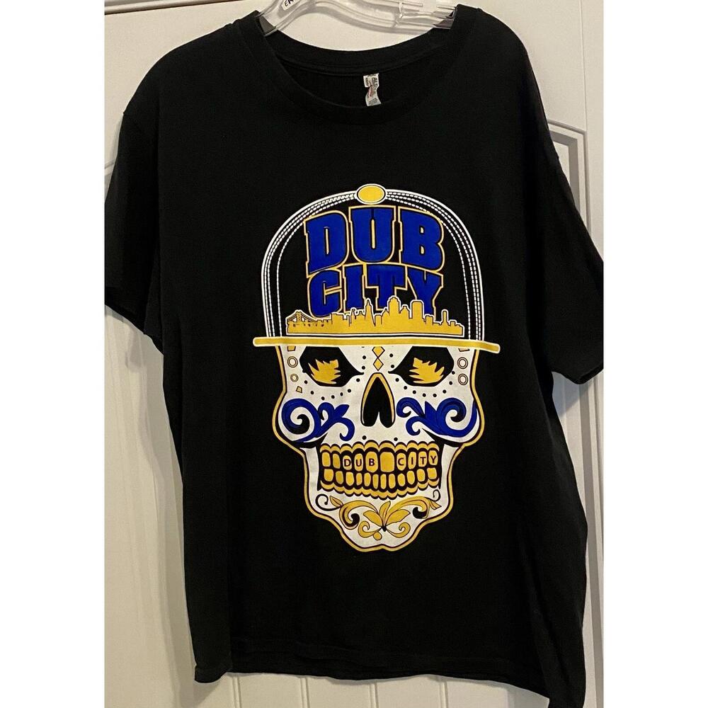 Golden State Warriors Dub City Men Large S S Tee Shirt Black E400